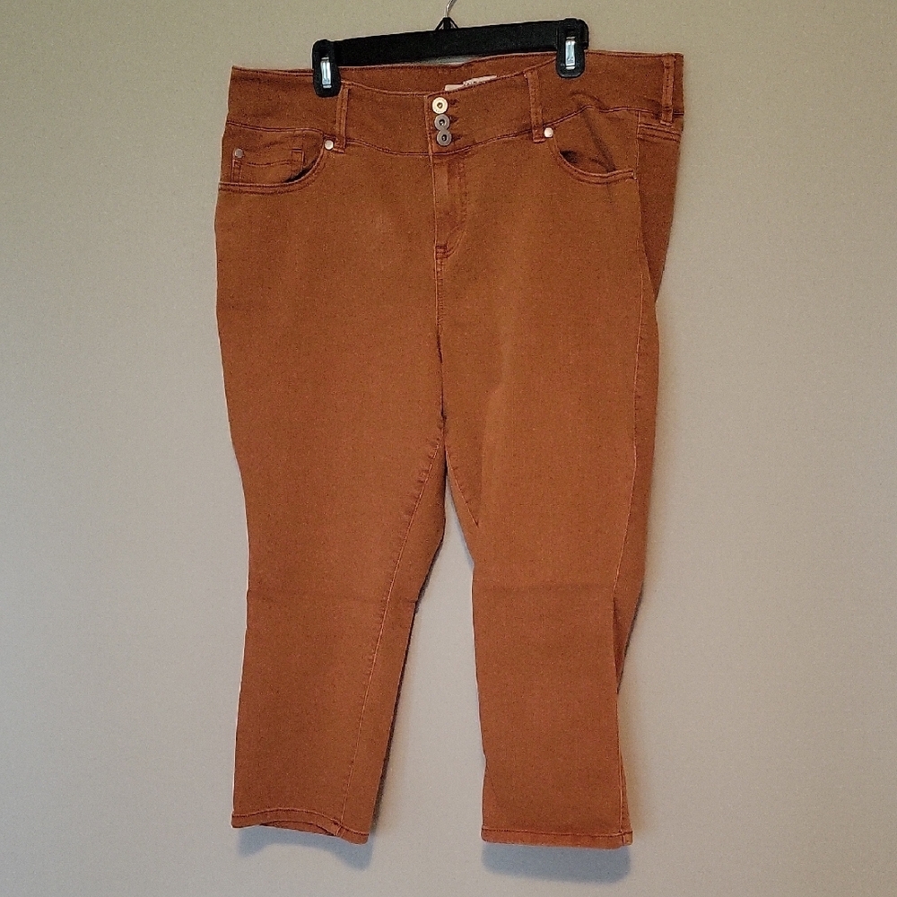 Women's Burnt Orange Jegging, Crop